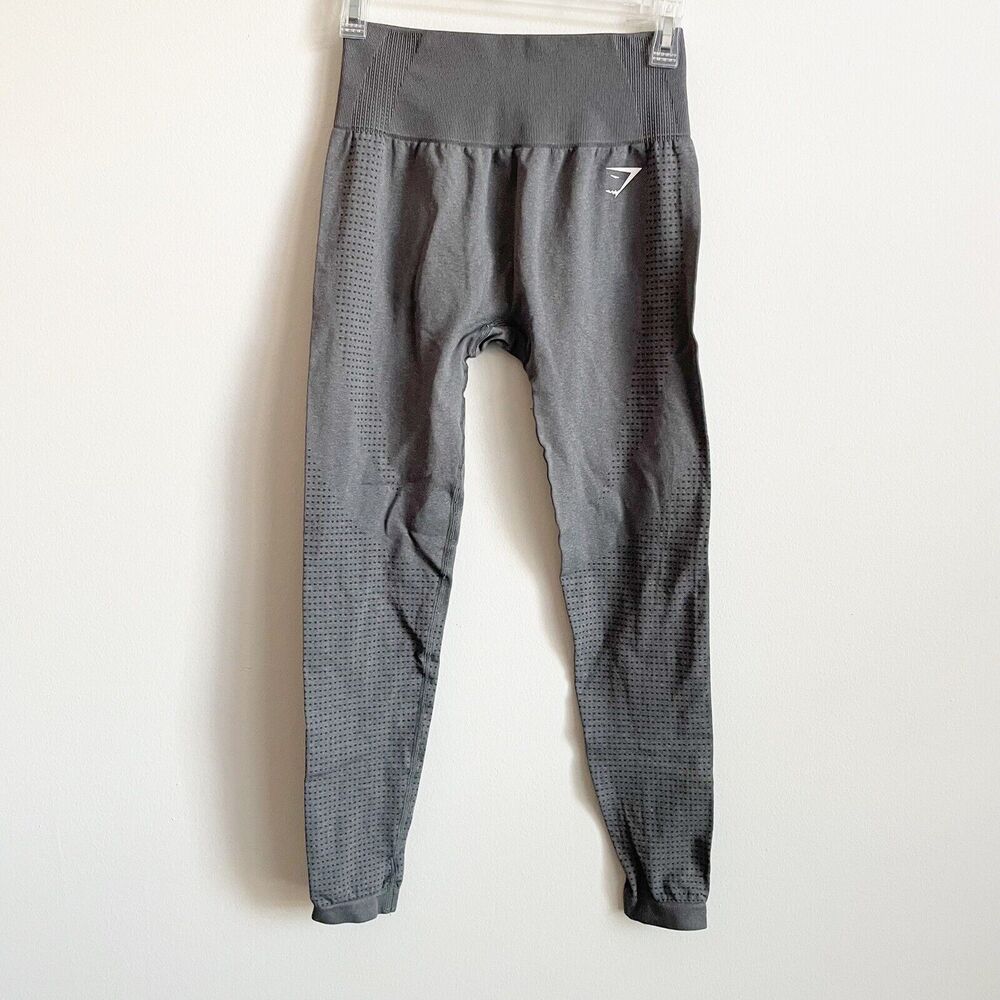 Gymshark Size M Vital Seamless High Rise Gray Leggings Full Length